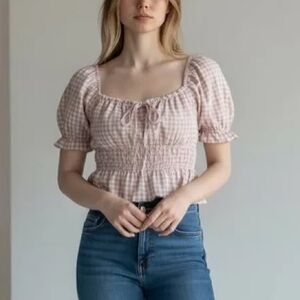 Anthropologie Sophie Rue Gingham Top